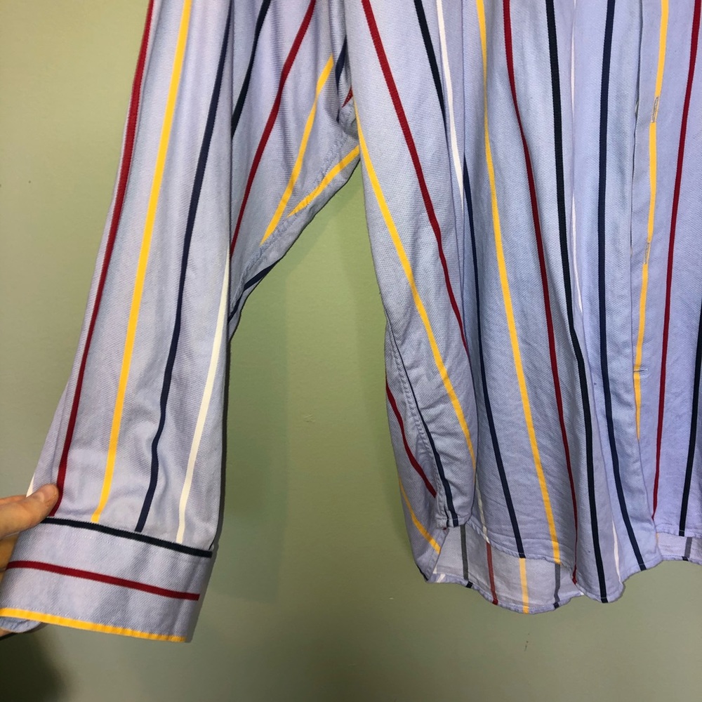 Alex Cannon Striped Multi Color Button Down Shirt - image 6